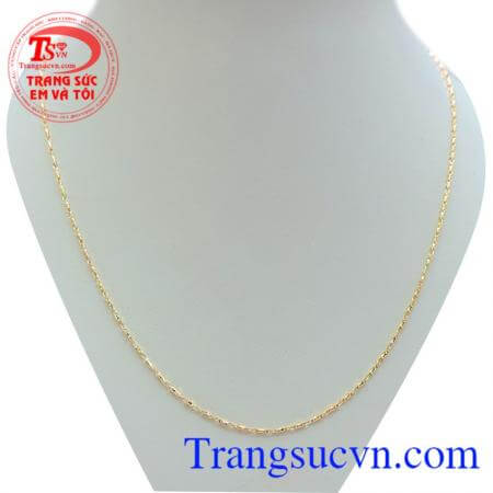 Dây italy 18k nữ vàng món trang sức dành cho nữ, đeo cùng mặt dây chuyền vàng 18k italy