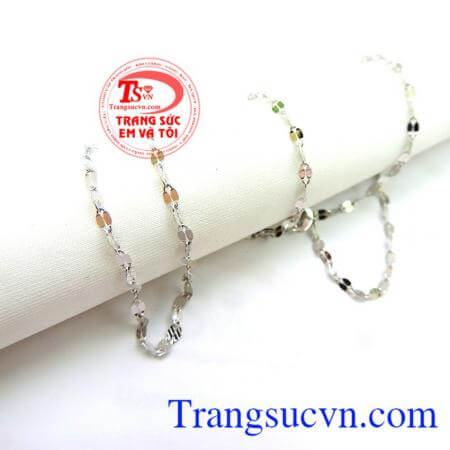 Dây vàng trắng Italy 18k quý phái tinh tế dành cho phái đẹp