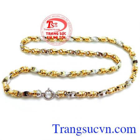 Dây chuyền nam vàng tây sang trọng Dây chuyên nam sáng bóng