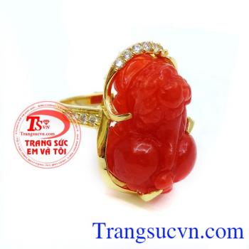 Nhẫn tỳ hưu đỏ Với thiết kế chắc chắn đảm bảo chất lượng đeo bền màu,Chất lượng vàng và đá đảm bảo có Giấy kiểm định kèm theo,Bảo hành 1 năm, Khách hàng nữ ưa chuộng, Có thể làm nhẫn đôi của Vợ Chồng.