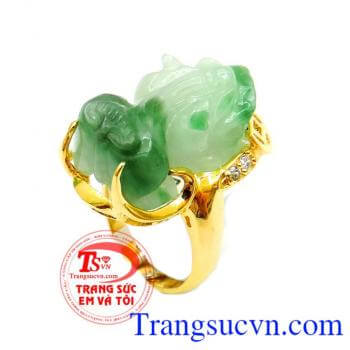 Nhẫn nữ tỳ hưu tài lộc, Nhẫn nữ vàng tây dành cho phái đẹp,Nhẫn nữ tỳ hưu tài lộc bảo hành 12 tháng.