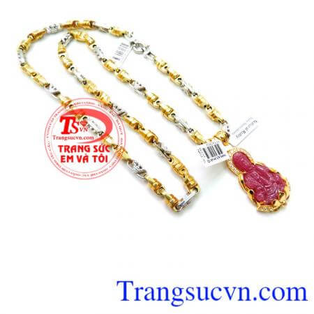 Dây chuyền nam, Mặt dây vàng Ruby