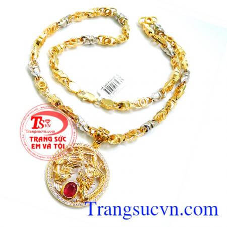 Rồng vàng tây mặt dây bộ