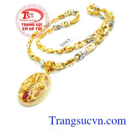 Rồng vàng tây mặt dây bộ