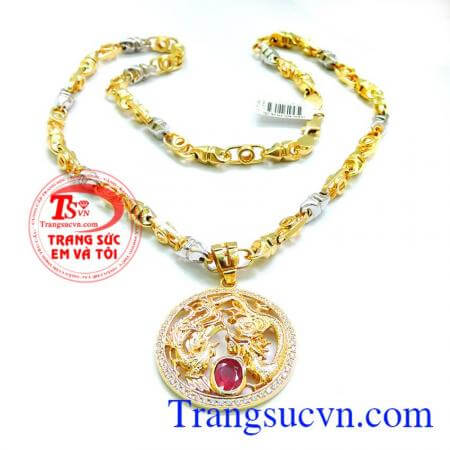 Rồng vàng tây mặt dây bộ