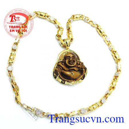 Mặt dây mệnh thổ dây chuyền vàng bộ