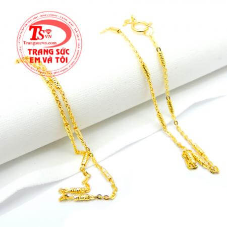 Dây chuyền nữ 18k  Italy bền đẹp, đeo hợp thời trang,sáng bền dây chuyền vàng 18k đẹp,dây chuyền vàng ý,Có giấy kiểm định vàng thu mua lại giá cao,bảo hành toàn quốc