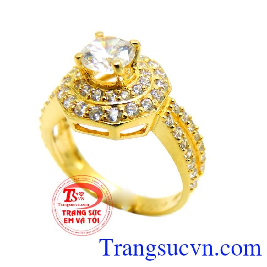Nhẫn nữ hoàng vàng gắn đá tinh tế và quý phái,Chiếc Nhẫn nữ hoàng vàng đảm bảo chất lượng uy tín,Giao Nhẫn nữ hoàng vàng toàn quốc
