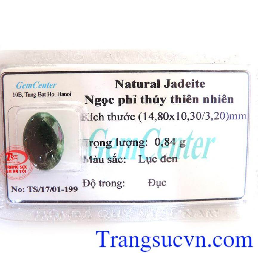 Mặt Ngọc Phỉ Thúy thiên nhiên oval