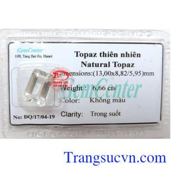 Viên Topaz Trắng Chữ Nhật