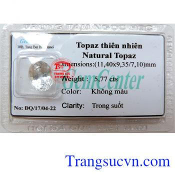 Đá Topaz trắng Oval