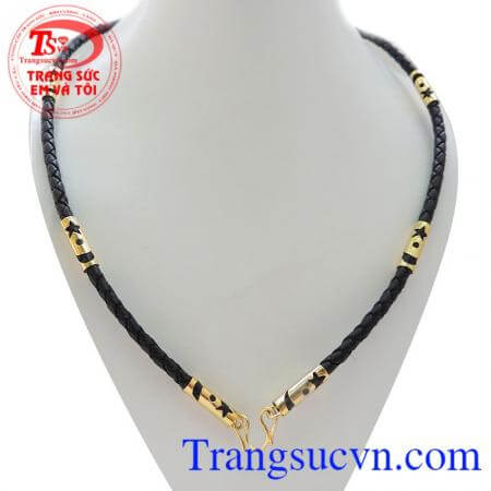 Dây da đeo cổ bọc vàng nam Thu mua lại thời gian vĩnh viễn nhằm Đảm bảo quyền lợi khách hàng