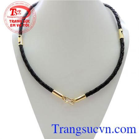 Dây da đeo cổ vàng dành cho nam đeo móng, vuốt, mặt dây chuyền, mặt vàng, nam tính và mạnh mẽ