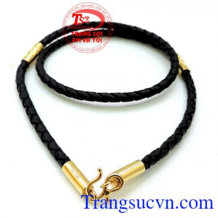 Dây da bọc vàng chạm rồng