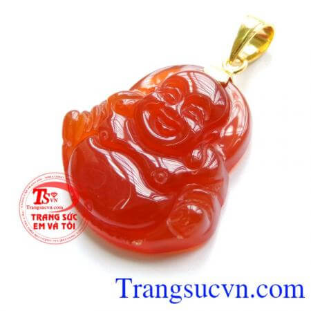 Mặt Phật Di Lặc đá Mã Não vui vẻ