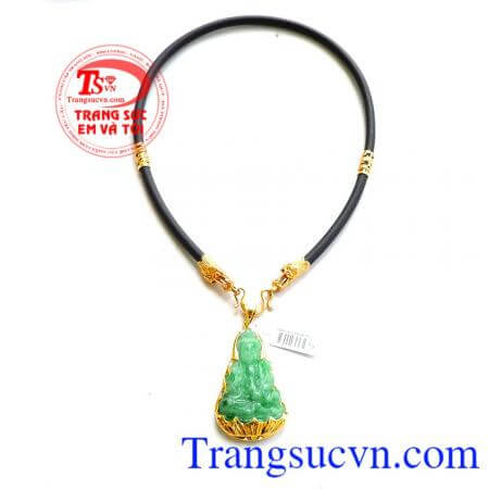 Phật Bà Ngọc Phỉ Thúy bọc vàng Dây Rồng bảo hành 12 tháng