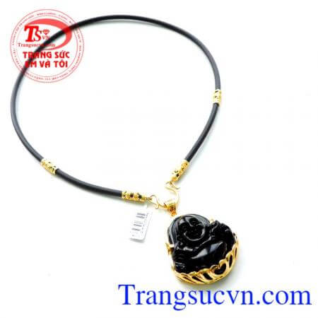 Bộ Dây chuyền mặt đá đen đá thiên nhiên