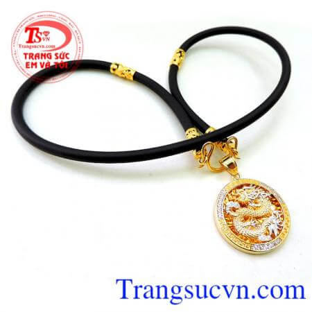 Mặt dây chuyền nam chạm khắc bọc vàng 10k sáng bóng đảm bảo chất lượng hợp thời trang, sang trọng và phong thủy