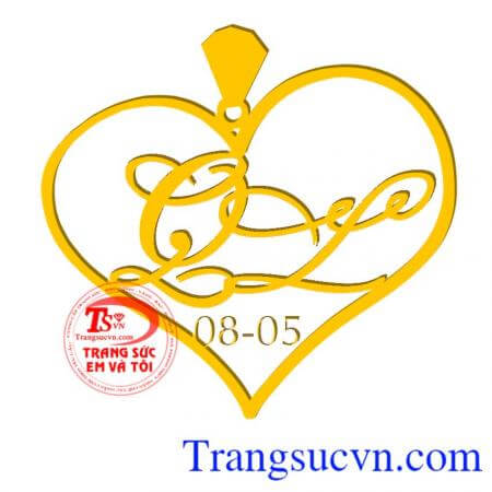 Mặt vàng chữ QL Là món trang sức tặng trong dịp sinh nhật và kỷ niệm tuyệt vời