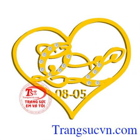 Mặt Dây Chữ Vàng