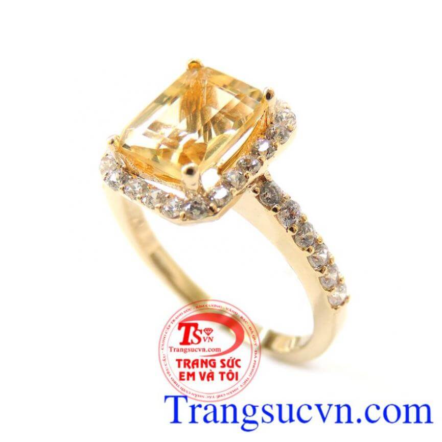 Nhẫn vàng citrine