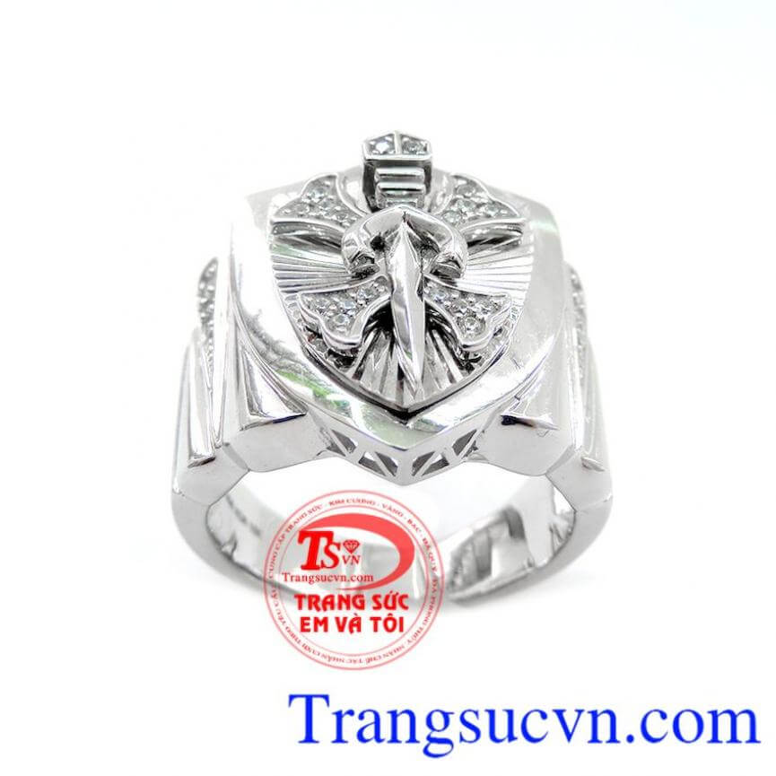 Nhẫn Nam Khiên Kiếm Vàng Trắng