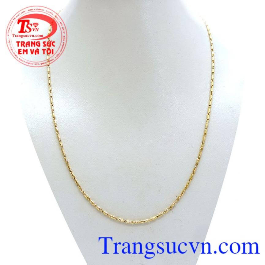 Dây nữ móc khóa 10k Italy