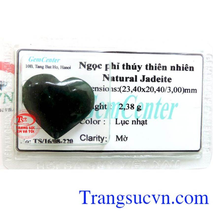 Mặt ngọc trái tim ép vỉ trẻ trung
