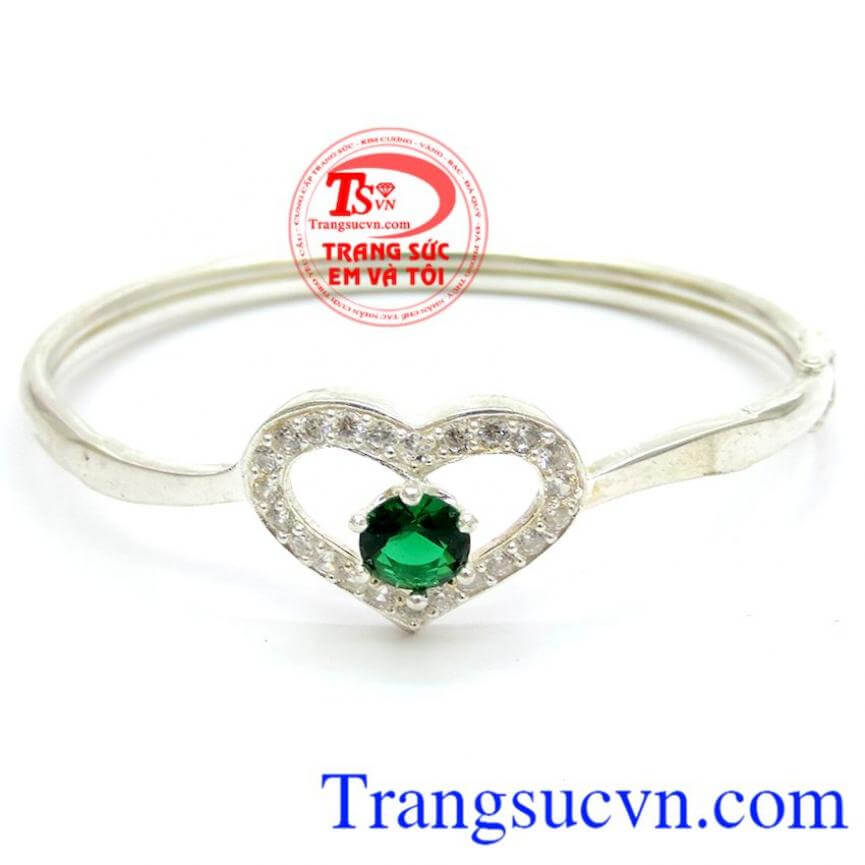 Vòng bạc nữ trái tim