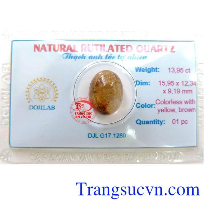 Viên thạch anh tóc mặt nhẫn