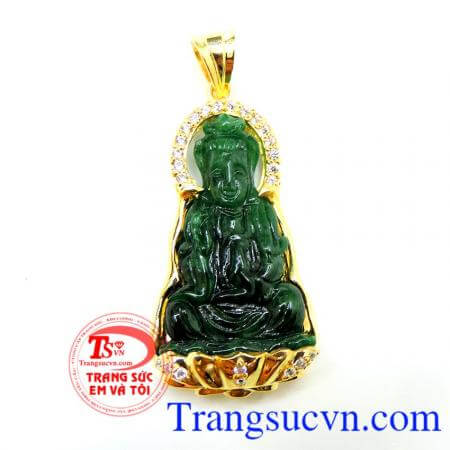 Mặt phật ngọc Jadeite Xanh đẹp