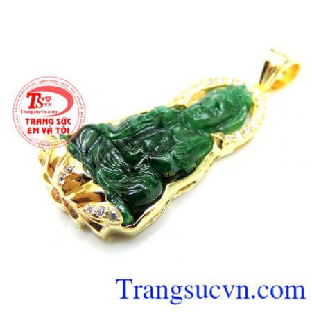 Mặt phật ngọc Jadeite Xanh đẹp bảo hành 1 năm