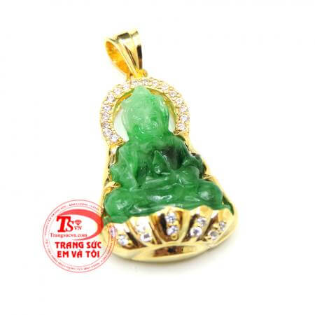 Mặt phật quan âm ngọc đeo cổ, chất lượng đảm bảo