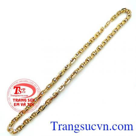 Dây chuyền nam vàng tây sang trọng