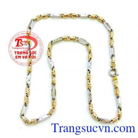 Bảo hành Sợi dây chuyền vàng 18k Ý 1 năm, Phù hợp đeo không hoặc đeo cùng mặt dây chuyền
