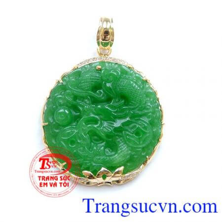 Mặt dây rồng ngọc bọc vàng đảm bảo chất lượng, tinh tế về kiểu dáng