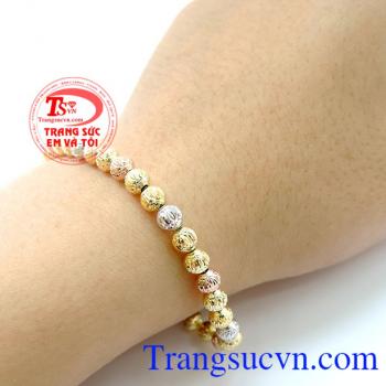 Lắc bi vàng Italy điệu 10k, lắc tay nữ vàng nhập khẩu chất lượng uy tín.