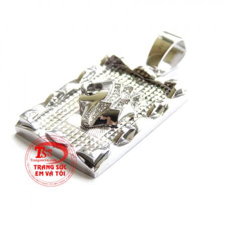 Mặt dây chuyền nam  trắng sáng bóng đảm bảo chất lượng hợp thời trang, sang trọng và phong thủy