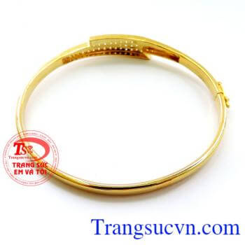 Vòng tay bên nhau mãi mãi. Vòng tay vàng tây thiết kế đơn giản tinh tê.