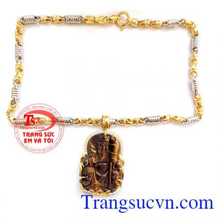 Mặt dây chuyền nam chạm khắc bọc vàng 10k sáng bóng đảm bảo chất lượng hợp thời trang, sang trọng và phong thủy