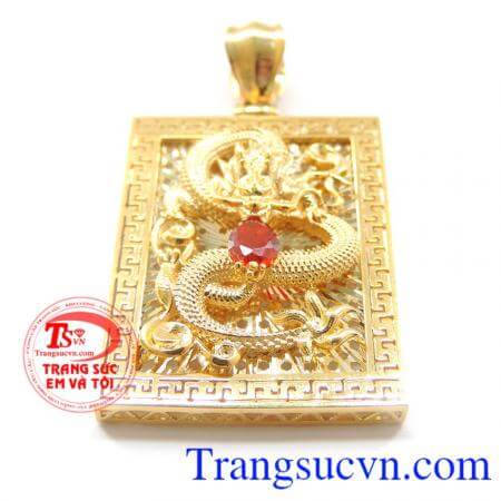 Mặt dây chuyền nam Rồng Vàng sáng bóng đảm bảo chất lượng hợp thời trang, sang trọng và phong thủy