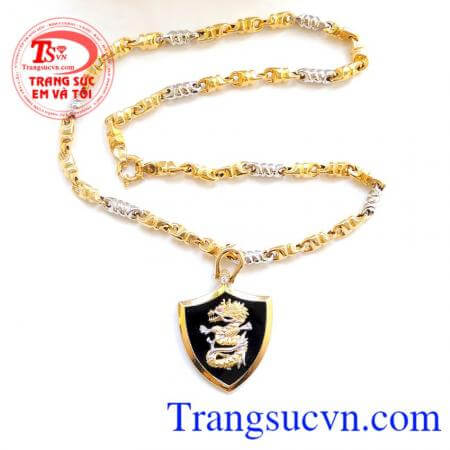 Bộ dây chuyền vàng mặt rồng nam