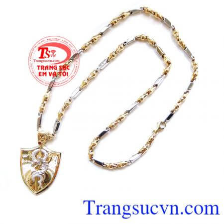 Bộ MẶt dây chuyển bạch xà bảo vệ may mắn và thành công