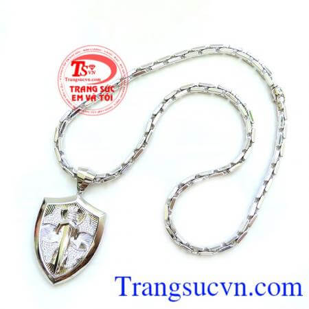 Bộ dây chuyền nam vàng trắng