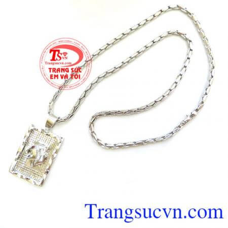 Mặt dây chuyền nam trắng sáng bóng đảm bảo chất lượng hợp thời trang, sang trọng và phong thủy