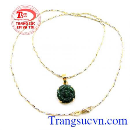 BẢo hành 1 năm giao toàn quốc. Bộ mặt dây chuyền hoa hồng xanh
