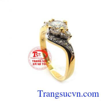 Vàng tây sang trọng nhẫn nữ được gắn đá tinh tế, thiết kế theo sự thùy mị của phái nữ, trang sức em và tôi luôn cung cấp những sản phẩm tốt nhất và đảm bảo chất lượng.