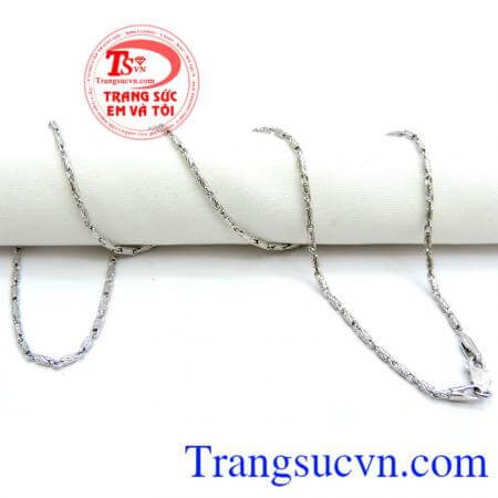 Dây nữ Ý vàng trắng 10k xinh