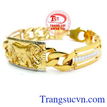 Lắc vàng 10k chuẩn chất lượng, kiểu dáng mạnh mẽ, nam tính, lắc tay vàng nam, giao hàng toàn quốc. Lắc Nam Vàng Tây Tuổi Dần