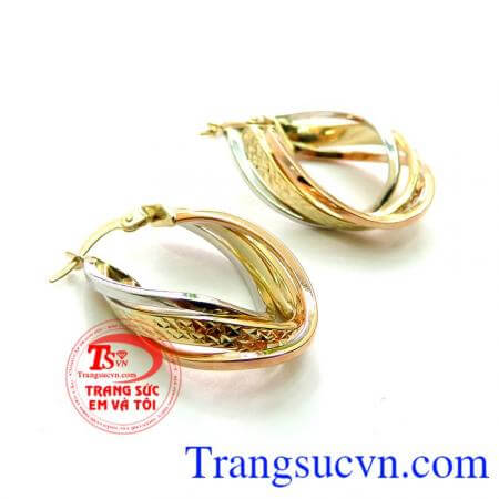 Bông Tai Nữ Ý Cá Tính vàng 10k đảm bảo chất lượng vàng,kiểu dáng chế tác đẹp,tinh xảo,trẻ trung kết hợp với trang phục dễ dàng,xinh đẹp,